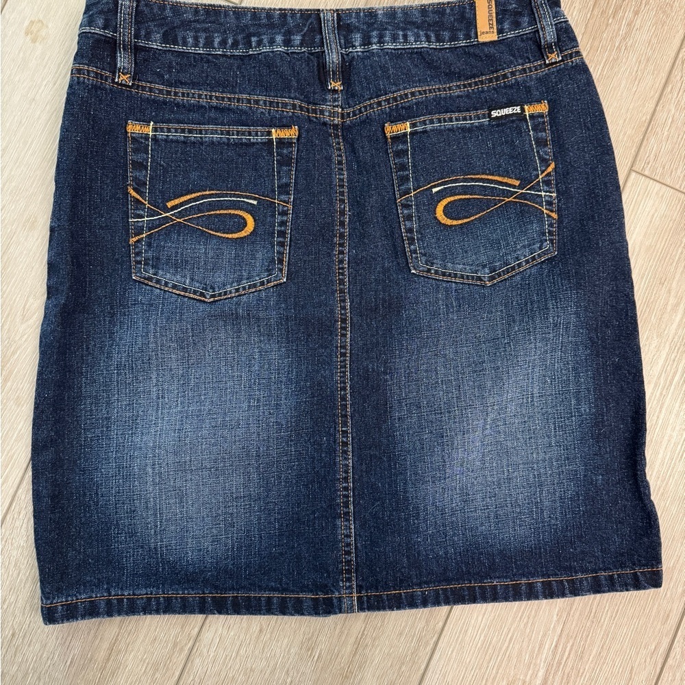 Squeeze Y2K Denim Pencil Skirt Size 7. Y2K, 90s NWOT - Picture 5 of 8
